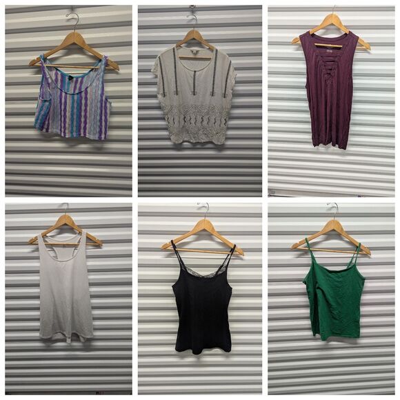 Women's Large 14 Pre-Owned Bundle of Tops Tanks Tshirts - Picture 3 of 7